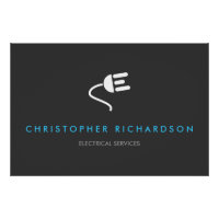 ELECTRICIAN LOGO MODERN GRAY/BLUE LOGO