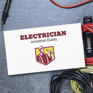 Electrician Maintenance Handyman Contractor  Business Card