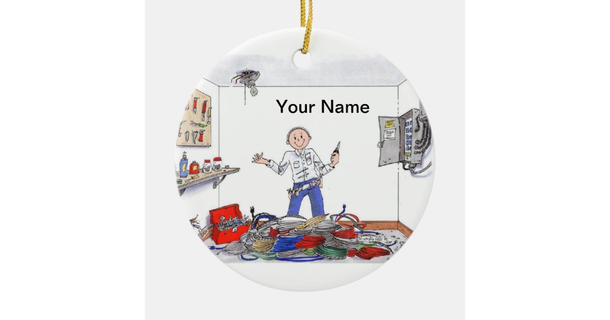 Electrician - Male Ceramic Ornament | Zazzle