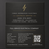 Electrician Metallic Black Gold Electrical Service