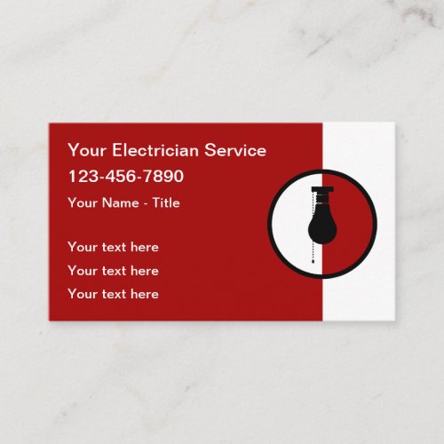 Electrician Modern Business Card Template