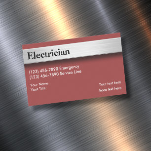 Electrician Modern Design Business Card Magnet