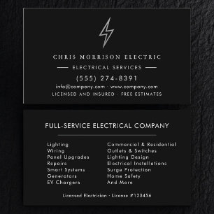 Electrician – Modern Electric Company Business Card