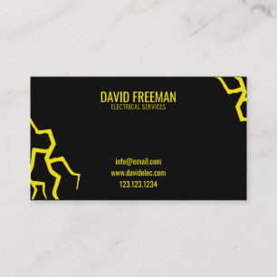 Electrician Modern Lighting Electrical Service Business Card