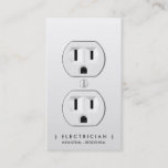 Electrician Modern Simple White Electrical Outlet Appointment Card at Zazzle