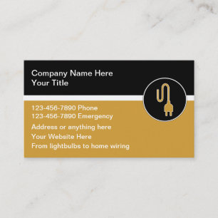 Electrician Modern Unique Business Cards