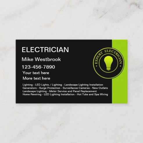 Electric Business Cards - Business Card Printing | Zazzle