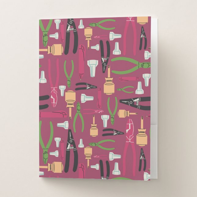 Electrician Office Supplies Pocket Folder (Front)