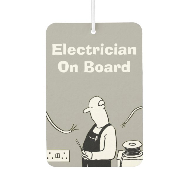Electrician On Board Air Freshener (Front)
