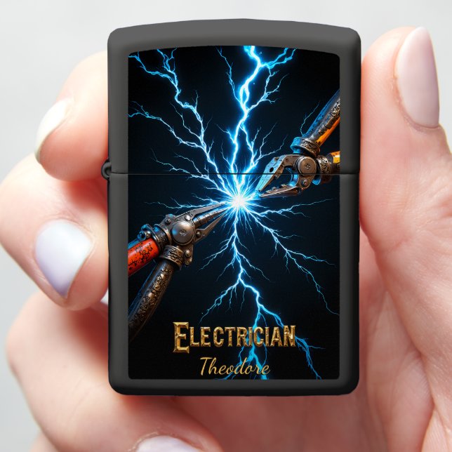 Electrician Ornate Tools Arc Master Zippo Lighter (In Hand)