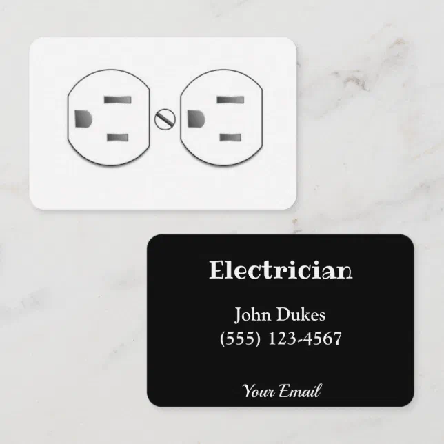 Electrician Plug-in Socket Business card | Zazzle