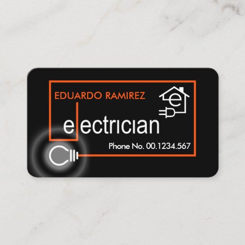 Electrician Power Circuit Wiring Business Card