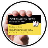 Electrician Power Repair Service Business Card