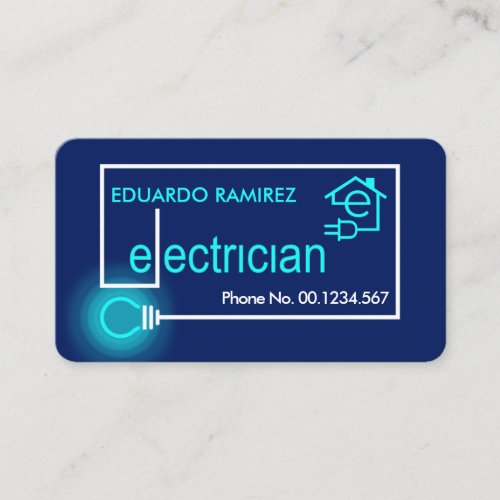 Electrician Power Wire Circuit Business Card