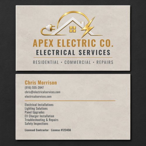 Electrician Professional Business Card