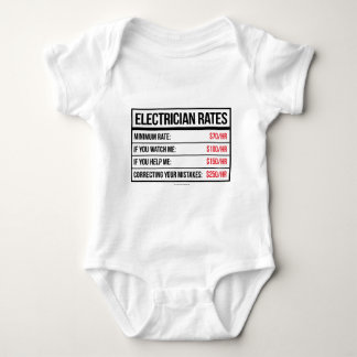 Electrician Rates Funny T-Shirt Baby Bodysuit
