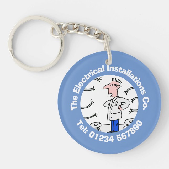 Electrician Rewiring & Electrical Repairs Keychain (Front)