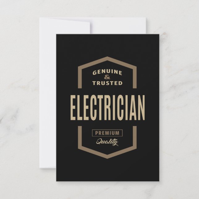 Electrician RSVP Card (Front)