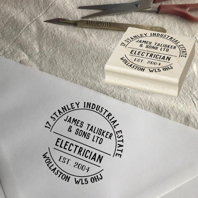 Electrician Rubber Stamp (Creator Uploaded)