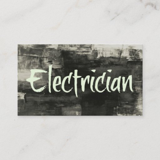 Customizable Electrician Rustic Business Card