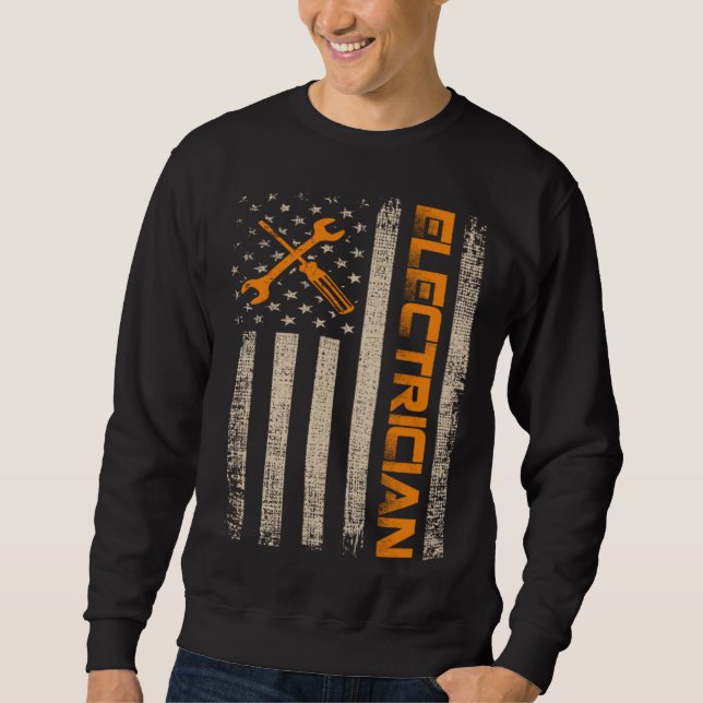 Electrician   Sarcasm and Stupidity Sweatshirt (Front)