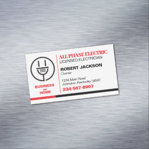 Electrician Service Business Card Magnet