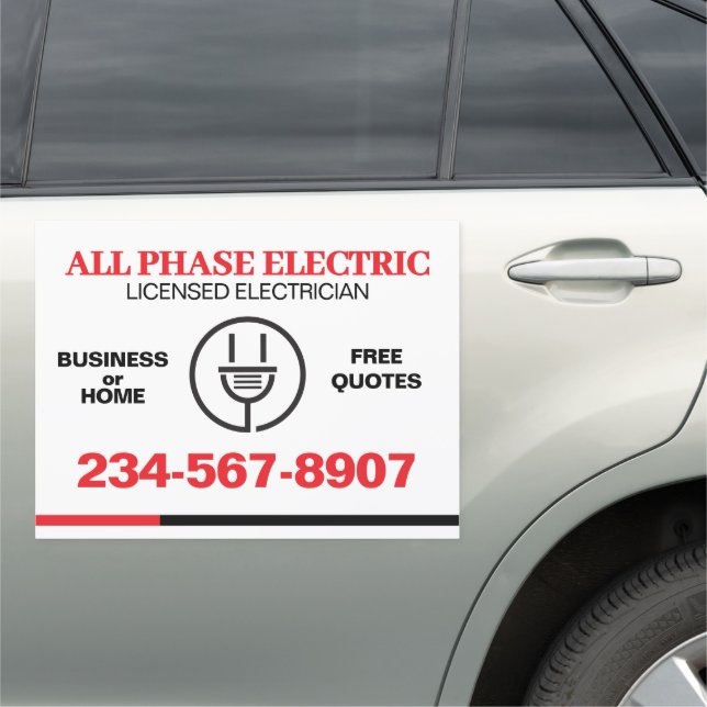 Electrician Service Car Magnet (In Situ)