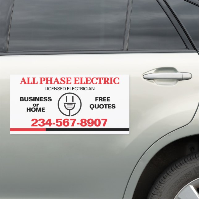 Electrician Service Car Magnet (In Situ)