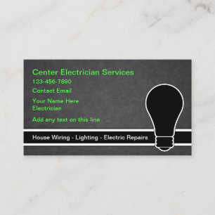 Electrician Services Business Card Design