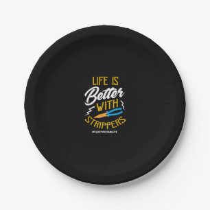 Electrician Shirt Electrician Life Joke Electricia Paper Plates