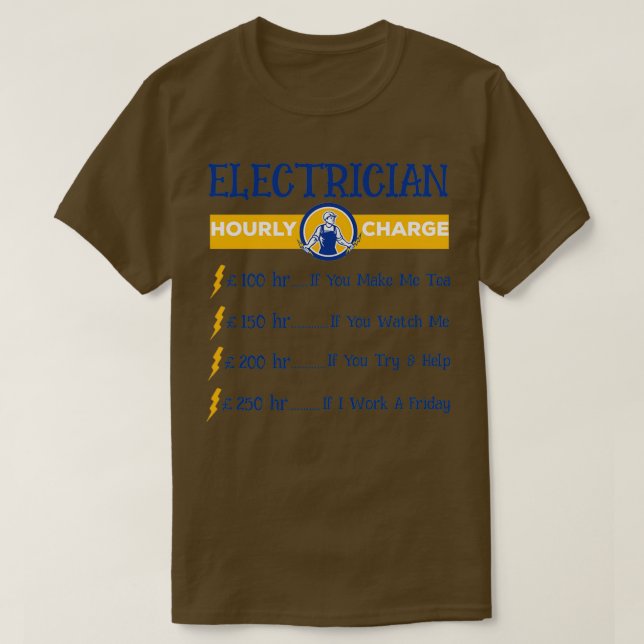 Electrician Shirt IBEW Union Dad T Shirt Retired M (Design Front)