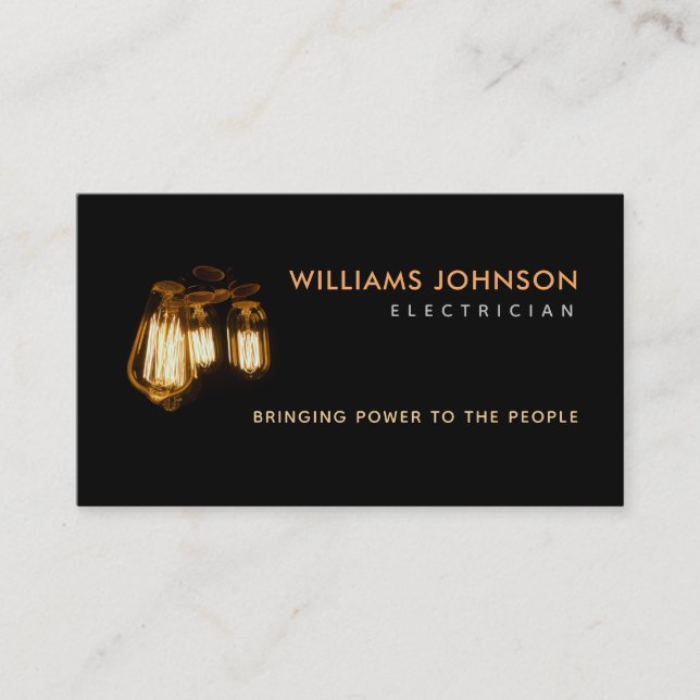 Electrician Slogans Business Cards (Front)