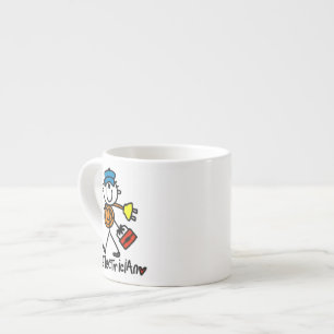 Electrician Stick Figure Espresso Cup