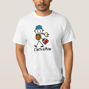 Electrician Stick Figure T-Shirt