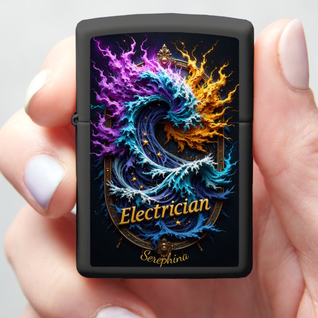 Electrician Swirling Energy Vortex Lighter Art (In Hand)