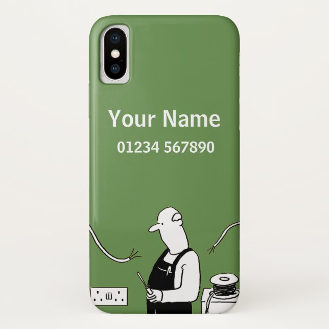 Electrician Theme Cartoon Case-Mate iPhone Case (Back)