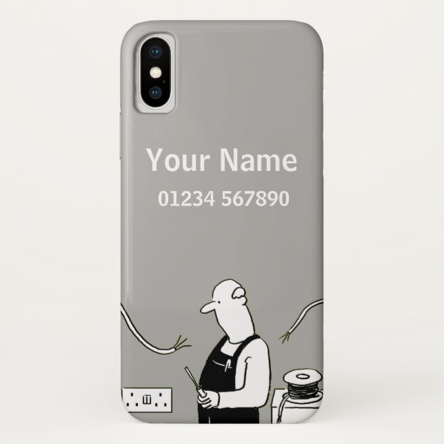 Electrician Theme Cartoon Case-Mate iPhone Case (Back)