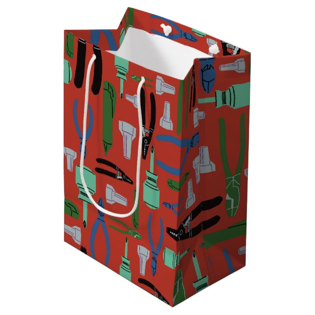 Electrician Tools Gift Bag Trade Gift Wrap (Front Angled)