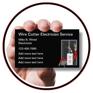 Electrician Unique Business Cards