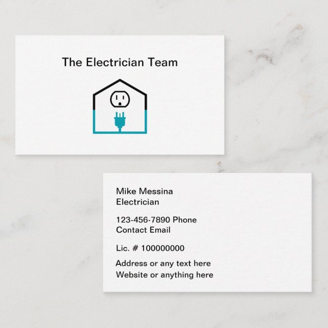 Electrician Unique Business Profile Cards (Front/Back)