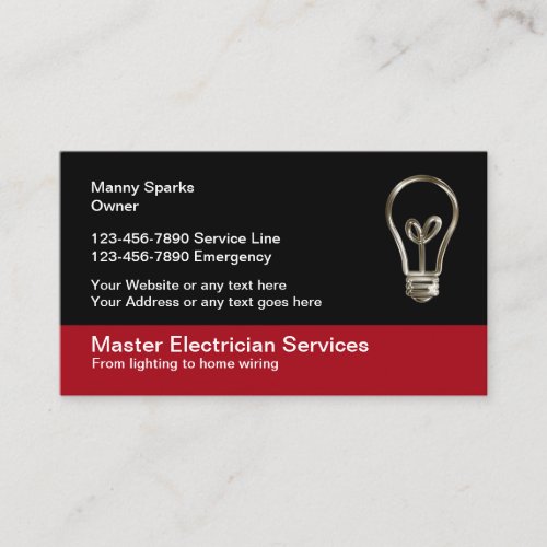 Electrician Unique Design Business Card