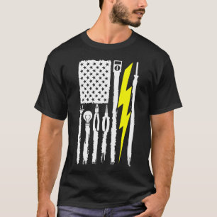 Electrician US Flag Tools for Electricians 1 T-Shirt