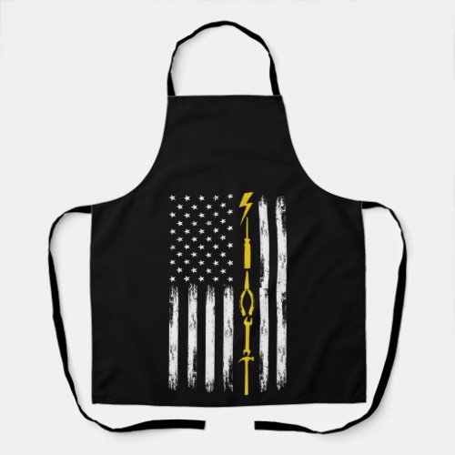 Electrician US Flag Tools for Electricians Apron