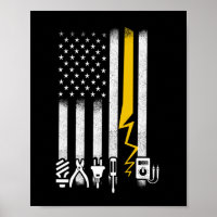 Electrician US Flag Tools for Electricians