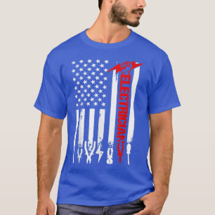 Electrician US Flag Tools for Electricians  T-Shirt
