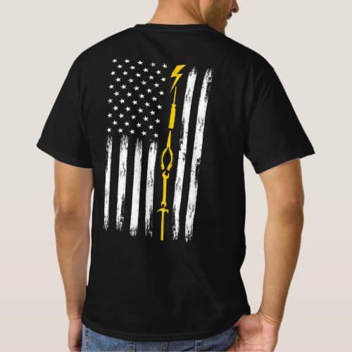 Electrician US Flag Tools for Electricians T_Shirt