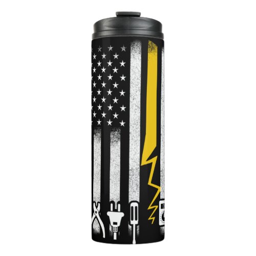 Electrician US Flag Tools for Electricians Thermal Tumbler