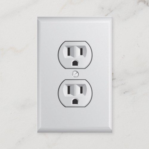 Electrician Wall Outlet Maintenance Professional Business Card