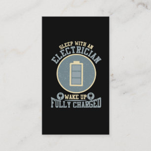 Electrician Wife Electrical Technician Husband Business Card
