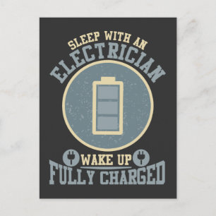 Electrician Wife Electrical Technician Husband Postcard